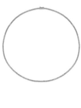 Natural Diamonds Tennis Necklace ( 2.50 ct. t.w. ) in solid 14k White Gold